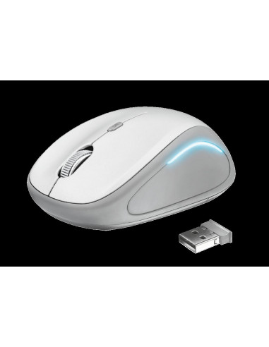 Mouse Trust Yvi FX, Wireless, alb,TR-22335