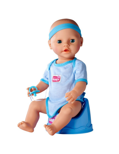 S105030044,Papusa Simba New Born Baby, Baby Doll 43 cm cu accesorii albastru