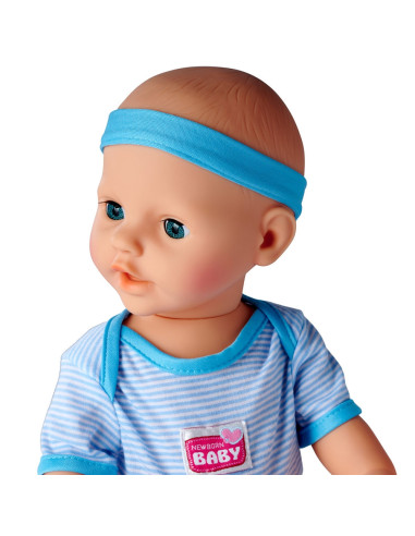 S105030044,Papusa Simba New Born Baby, Baby Doll 43 cm cu accesorii albastru