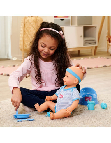 S105030044,Papusa Simba New Born Baby, Baby Doll 43 cm cu accesorii albastru