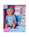 S105030044,Papusa Simba New Born Baby, Baby Doll 43 cm cu accesorii albastru