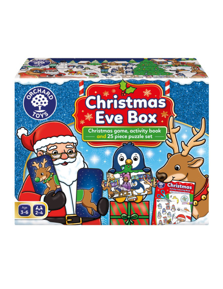 OR125,Cutie 3 in 1 Ajunul Craciunului - joc educativ, puzzle si carte de colorat cu activitati