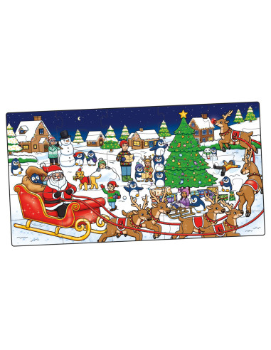 OR125,Cutie 3 in 1 Ajunul Craciunului - joc educativ, puzzle si carte de colorat cu activitati