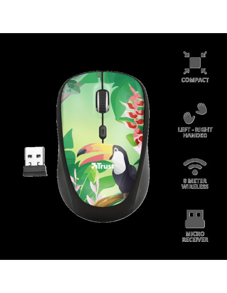 Mouse Trust Yvi, Wireless, toucan,TR-23389