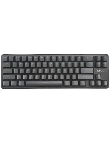 KM32-BK,Tastatura gaming mecanica bluetooth Delux KM32 neagra iluminare RGB