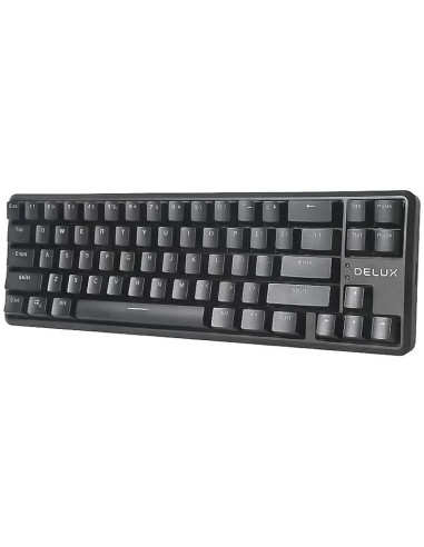 KM32-BK,Tastatura gaming mecanica bluetooth Delux KM32 neagra iluminare RGB