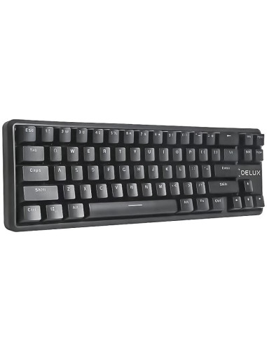 KM32-BK,Tastatura gaming mecanica bluetooth Delux KM32 neagra iluminare RGB
