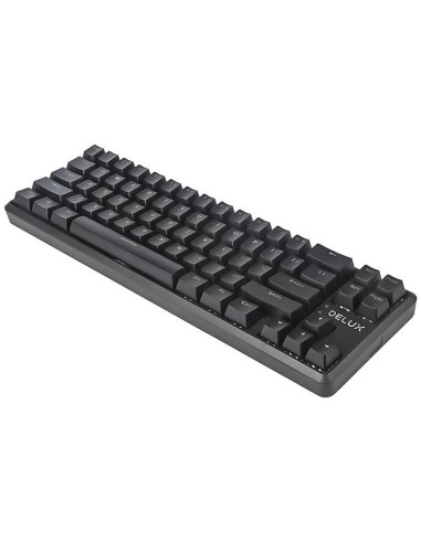 KM32-BK,Tastatura gaming mecanica bluetooth Delux KM32 neagra iluminare RGB