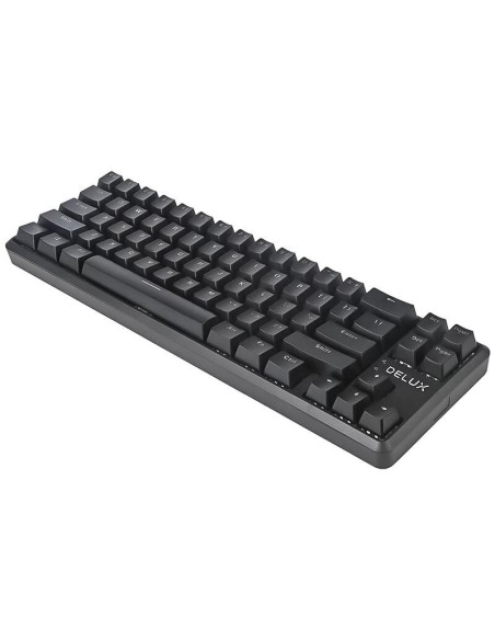 KM32-BK,Tastatura gaming mecanica bluetooth Delux KM32 neagra iluminare RGB