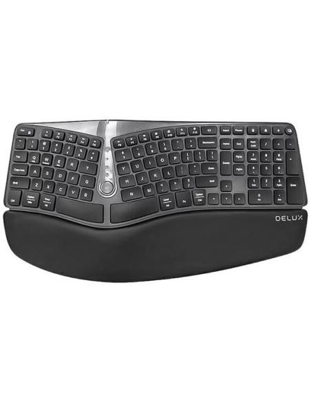 GM901D-BK,Tastatura wireless si bluetooth Delux GM901D neagra