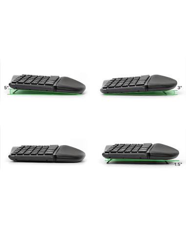 GM901D-BK,Tastatura wireless si bluetooth Delux GM901D neagra