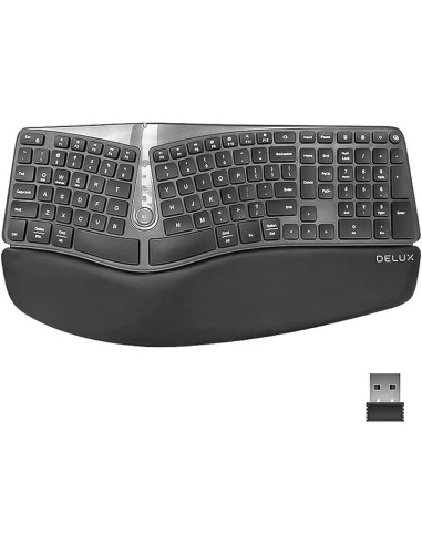 GM901D-BK,Tastatura wireless si bluetooth Delux GM901D neagra