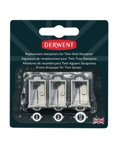 DW2302353,Set 3 ascutitori rezerva pt 2302332 (2 standard+1 jumbo) professional derwent