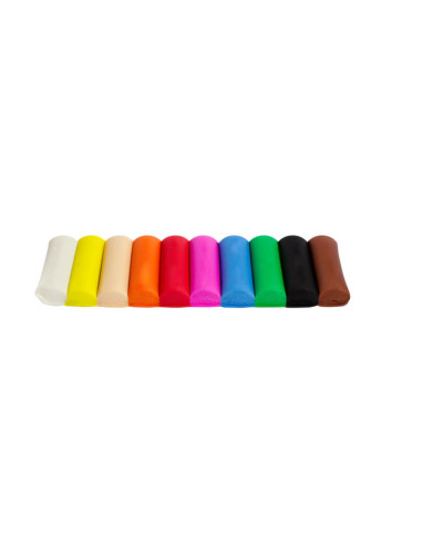 KO34016,Plastilina 10 culori pastel 200 gr kores