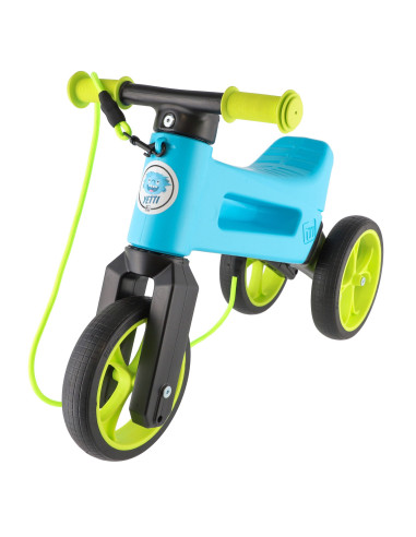 FW-YETTI-AQUA,Bicicleta fara pedale Funny Wheels Rider SuperSport YETTI 3 in 1 Aqua/Lime