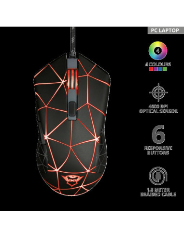 Mouse cu fir Trust GXT 133 Locx Illuminated Gaming