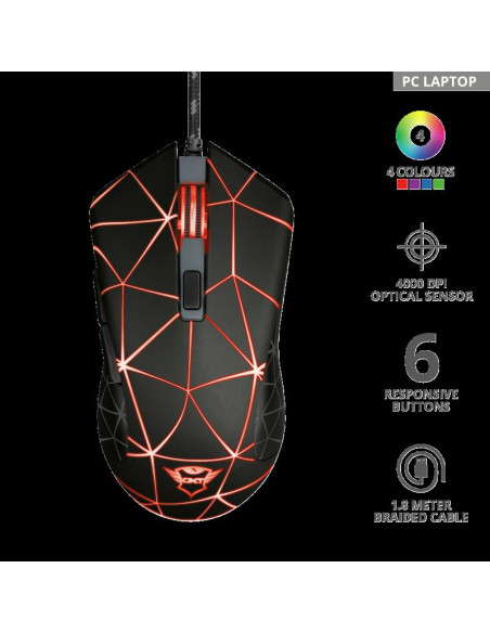 Mouse cu fir Trust GXT 133 Locx Illuminated Gaming