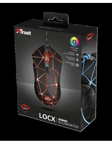 Mouse cu fir Trust GXT 133 Locx Illuminated Gaming