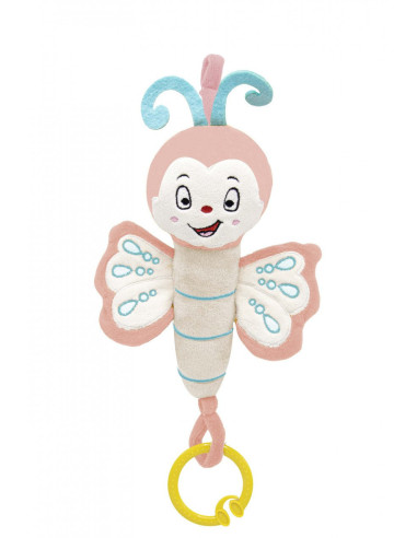 UP-bj_8311,Jucarie din plus cu vibratii pentru bebelusi Fluture, 6 luni+, BabyJem (Culoare: Verde)