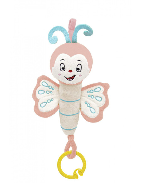 UP-bj_8311,Jucarie din plus cu vibratii pentru bebelusi Fluture, 6 luni+, BabyJem (Culoare: Verde)