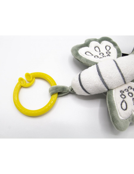 UP-bj_8311,Jucarie din plus cu vibratii pentru bebelusi Fluture, 6 luni+, BabyJem (Culoare: Verde)