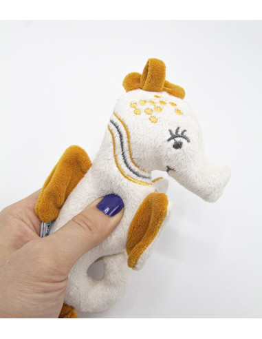 UP-bj_8181,Jucarie zornaitoare BabyJem, Calut de mare din plus, 3 luni+ (Culoare: Verde)