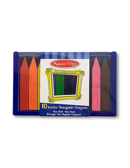 MD4148,Set 10 creioane groase trunghiulare Melissa and Doug