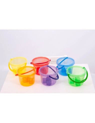 TIK73101,Set de 6 galetuse translucide colorate pentru activitati senzoriale