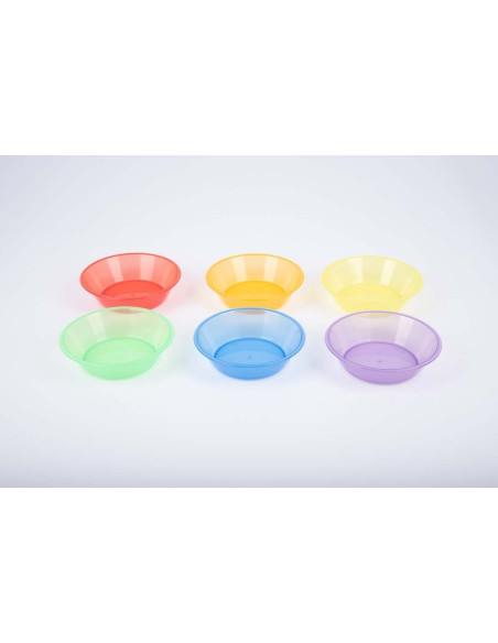 TIK73117,Set de 6 boluri translucide colorate pentru activitati senzoriale