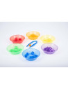 TIK73117,Set de 6 boluri translucide colorate pentru activitati senzoriale