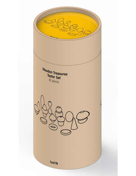 TIK74051,Set de 42 forme din lemn colorate pentru activitati educative Comorile Padurii