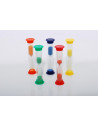 TIK92007,Set de 5 miniclepsidre cu nisip colorat si cronometrare diferita