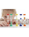 TIK92007,Set de 5 miniclepsidre cu nisip colorat si cronometrare diferita