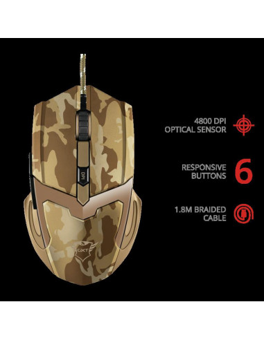 Mouse cu fir Trust GXT 101D Gav Gaming Mouse - desert