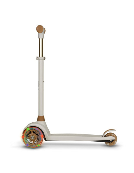 BN-LOE-JESSY_GREY_BROWN,Lionelo - Trotineta pentru copii, Jessy, Pliabila, Pana la 50 Kg, Cu design ergonomic, Cu lumini LED, 56