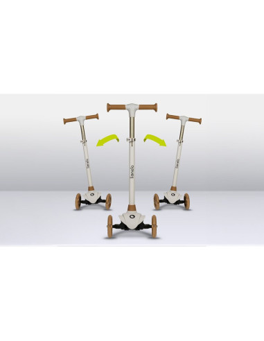 BN-LOE-JESSY_GREY_BROWN,Lionelo - Trotineta pentru copii, Jessy, Pliabila, Pana la 50 Kg, Cu design ergonomic, Cu lumini LED, 56