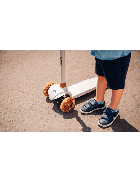 BN-LOE-JESSY_GREY_BROWN,Lionelo - Trotineta pentru copii, Jessy, Pliabila, Pana la 50 Kg, Cu design ergonomic, Cu lumini LED, 56