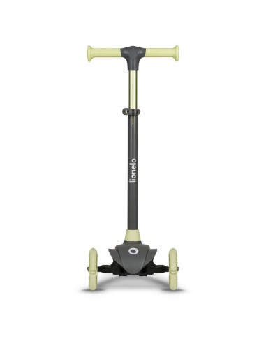 BN-LOE-JESSY_GREY_GREEN,Lionelo - Trotineta pentru copii, Jessy, Pliabila, Pana la 50 Kg, Cu design ergonomic, Cu lumini LED, 56