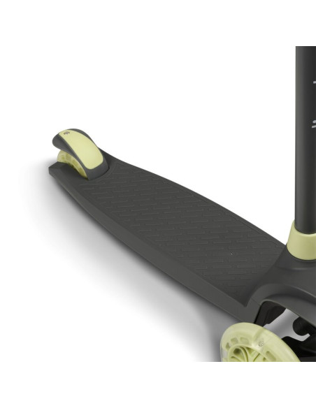 BN-LOE-JESSY_GREY_GREEN,Lionelo - Trotineta pentru copii, Jessy, Pliabila, Pana la 50 Kg, Cu design ergonomic, Cu lumini LED, 56