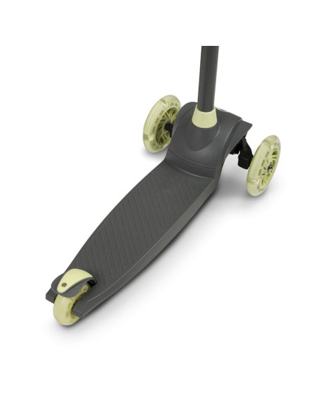 BN-LOE-JESSY_GREY_GREEN,Lionelo - Trotineta pentru copii, Jessy, Pliabila, Pana la 50 Kg, Cu design ergonomic, Cu lumini LED, 56