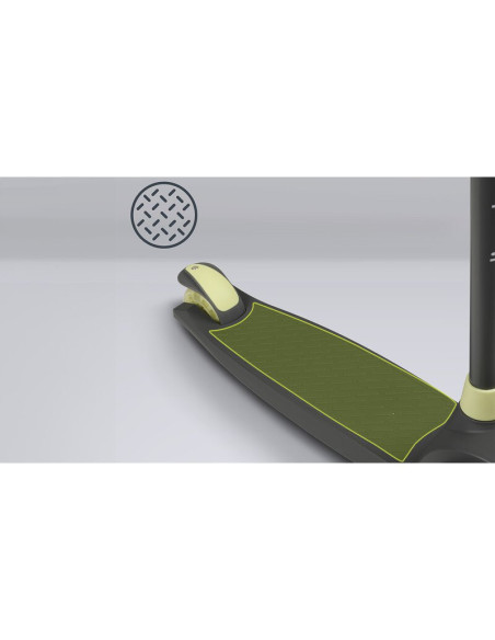 BN-LOE-JESSY_GREY_GREEN,Lionelo - Trotineta pentru copii, Jessy, Pliabila, Pana la 50 Kg, Cu design ergonomic, Cu lumini LED, 56
