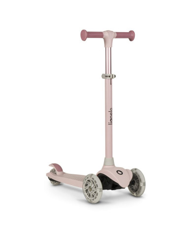 BN-LOE-JESSY_PINK_ROSE,Lionelo - Trotineta pentru copii, Jessy, Pliabila, Pana la 50 Kg, Cu design ergonomic, Cu lumini LED, 56 