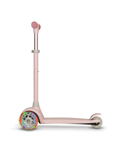 BN-LOE-JESSY_PINK_ROSE,Lionelo - Trotineta pentru copii, Jessy, Pliabila, Pana la 50 Kg, Cu design ergonomic, Cu lumini LED, 56 