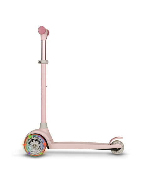BN-LOE-JESSY_PINK_ROSE,Lionelo - Trotineta pentru copii, Jessy, Pliabila, Pana la 50 Kg, Cu design ergonomic, Cu lumini LED, 56 