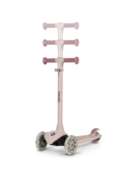 BN-LOE-JESSY_PINK_ROSE,Lionelo - Trotineta pentru copii, Jessy, Pliabila, Pana la 50 Kg, Cu design ergonomic, Cu lumini LED, 56 