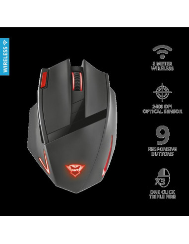 Mouse Trust GXT 130 Ranoo, Wireless Gaming, negru,TR-20687