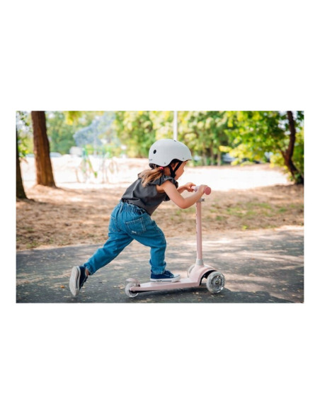 BN-LOE-JESSY_PINK_ROSE,Lionelo - Trotineta pentru copii, Jessy, Pliabila, Pana la 50 Kg, Cu design ergonomic, Cu lumini LED, 56 