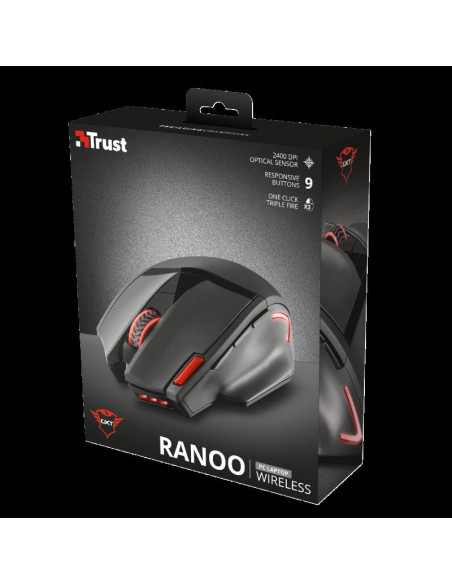 Mouse Trust GXT 130 Ranoo, Wireless Gaming, negru,TR-20687