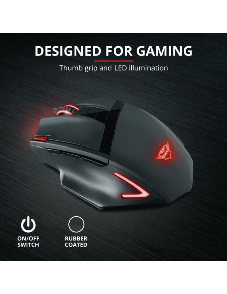 Mouse Trust GXT 130 Ranoo, Wireless Gaming, negru,TR-20687