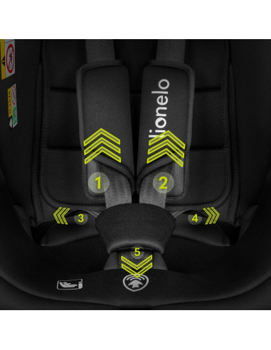 BN-LO-BASTIAAN_I-SIZE_BLACK_CARBON,Lionelo - Scaun auto Bastiaan i-Size, 4 in 1, Protectie laterala, Cu spatar inclinabil in 4 p